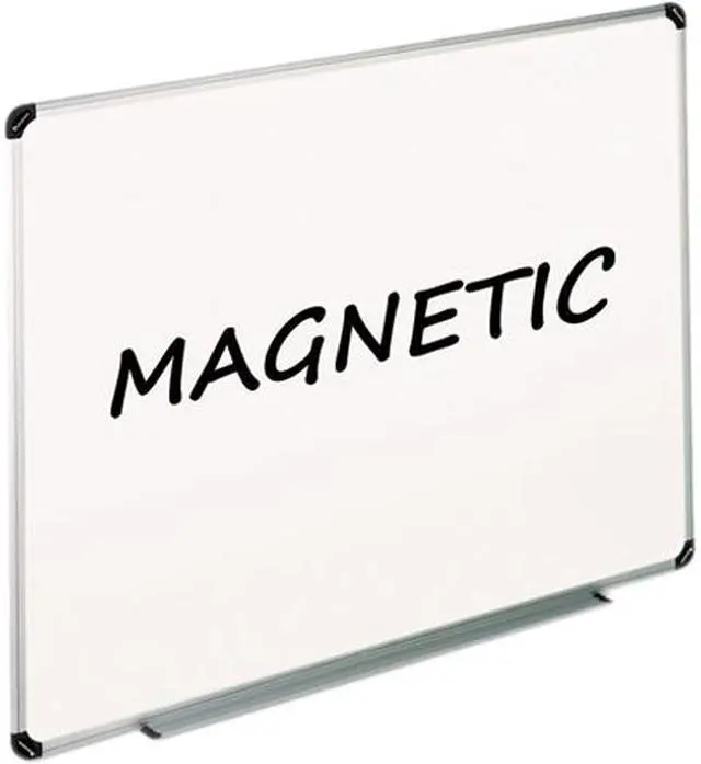 Main image of Magnetic Dry Erase Board, Melamine, 36 X 24, White, Aluminum/Plastic F