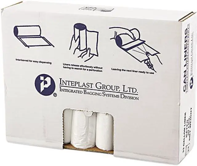 Main image of Inteplast Group VALH3340N11 High-Density Can Liner, 33 x 39, 33gal, 11mic, Clear, 25/Roll, 20 Rolls/Carton, 1 Carton