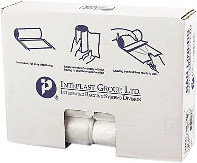 Main image of Inteplast Group S303713N High-Density Can Liner, 30 x 37, 30gal, 13mic, Clear, 25/Roll, 20 Rolls/Carton, 1 Carton