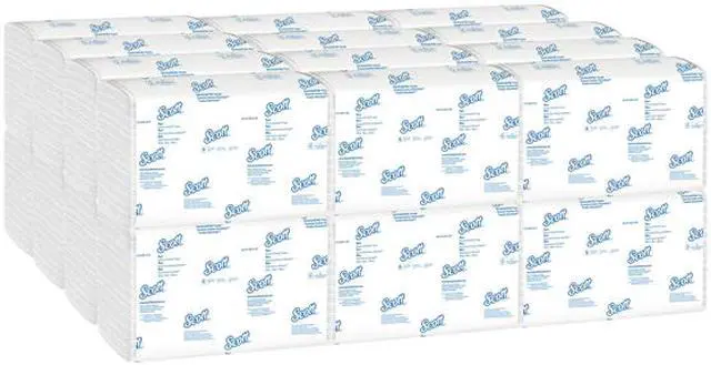 Alt view image 2 of 4 - Scott Control Hand Towels Slimfold (04442) with Fast-Drying Absorbency Pockets, White, 90 Towels / Clip, 24 Packs / Case