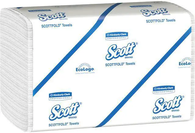 Main image of SCOTTFOLD Paper Towels 7 4/5 x 12 2/5 White 175 Towels/Pack 25 Packs/Carton 01960