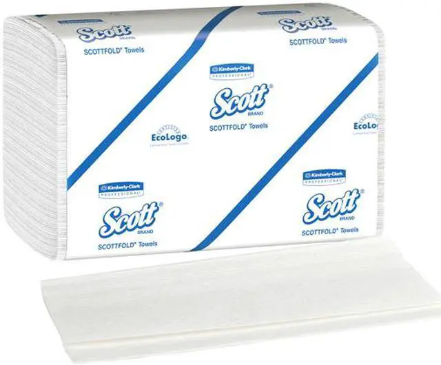 Alt view image 2 of 5 - SCOTTFOLD Paper Towels 7 4/5 x 12 2/5 White 175 Towels/Pack 25 Packs/Carton 01960