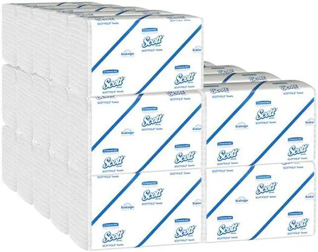 Alt view image 4 of 5 - SCOTTFOLD Paper Towels 7 4/5 x 12 2/5 White 175 Towels/Pack 25 Packs/Carton 01960