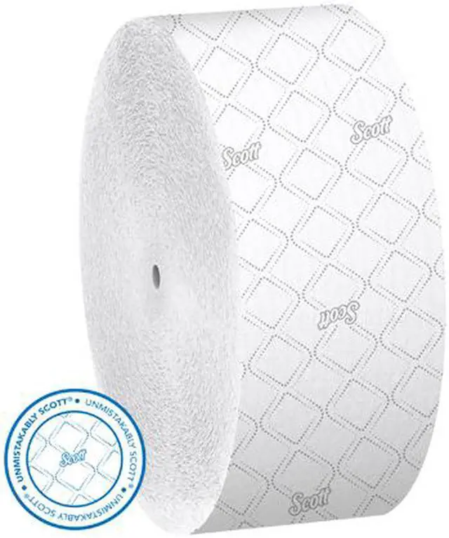 Alt view image 4 of 8 - Scott Essential Jumbo Roll Coreless Toilet Paper (07006), 2-PLY, White, 12 Rolls / Case, 1,150' / Roll