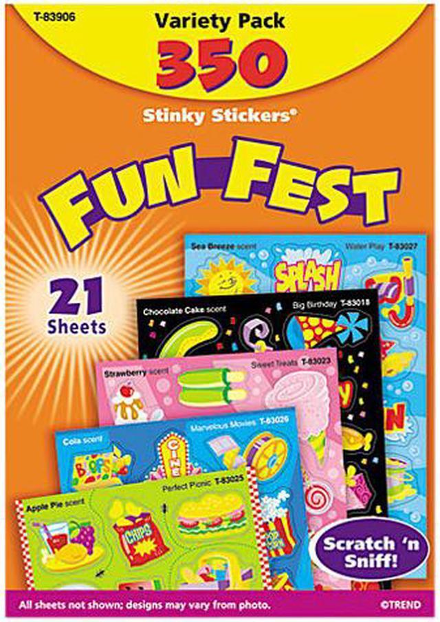 Stinky Stickers Variety Pack, Mixed Shapes, Assorted Colors, 350/Pack Stinky Stickers Variety Pack, Mixed Shapes, Assorted Colors, 350/Pack