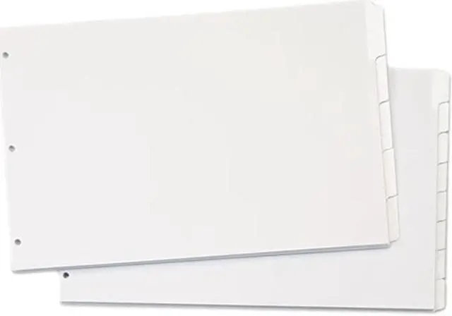 Main image of Cardinal Write 'n Erase Tabloid Index Dividers 8-Tab White 84271