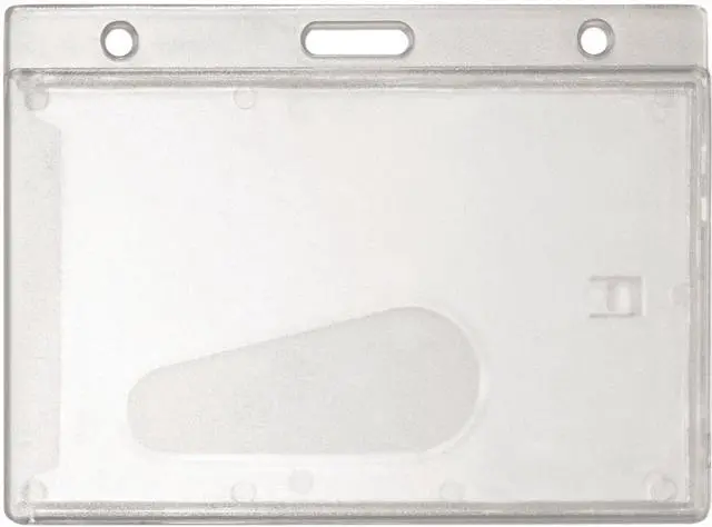 Main image of Frosted Rigid Badge Holder, 2 1/8 X 3 3/8, Clear, Horizontal, 25/Bx