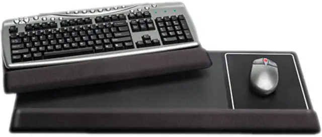Main image of Extended Keyboard Wrist Rest, Memory Foam, Non-Skid Base, 27 x 11 x 1, Black