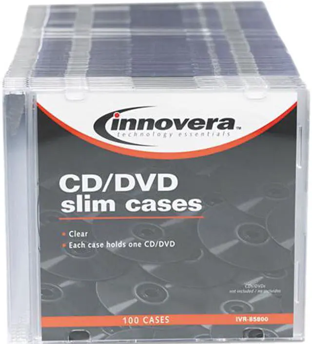 Main image of Cd/Dvd Polystyrene Thin Line Storage Case, Clear, 100/Pack