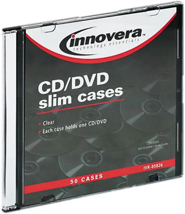Main image of Cd/Dvd Polystyrene Thin Line Storage Case, Clear, 50/Pack