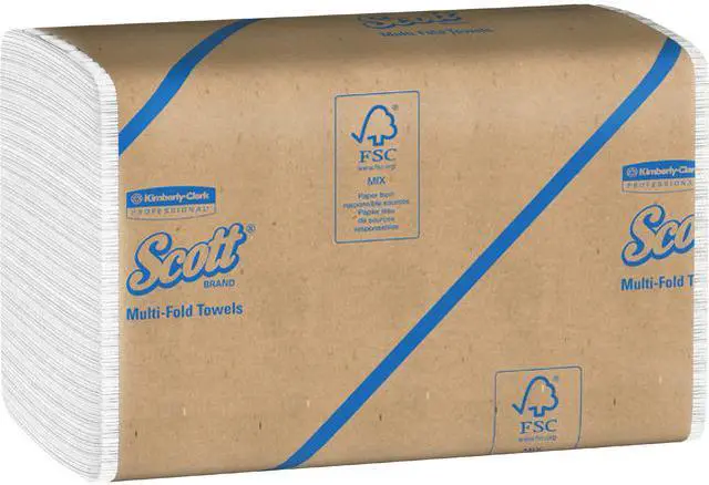 Main image of Scott Multi-Fold Paper Towels 9 1/5 x 9 2/5 250/Pack 16 Packs/Carton 01807