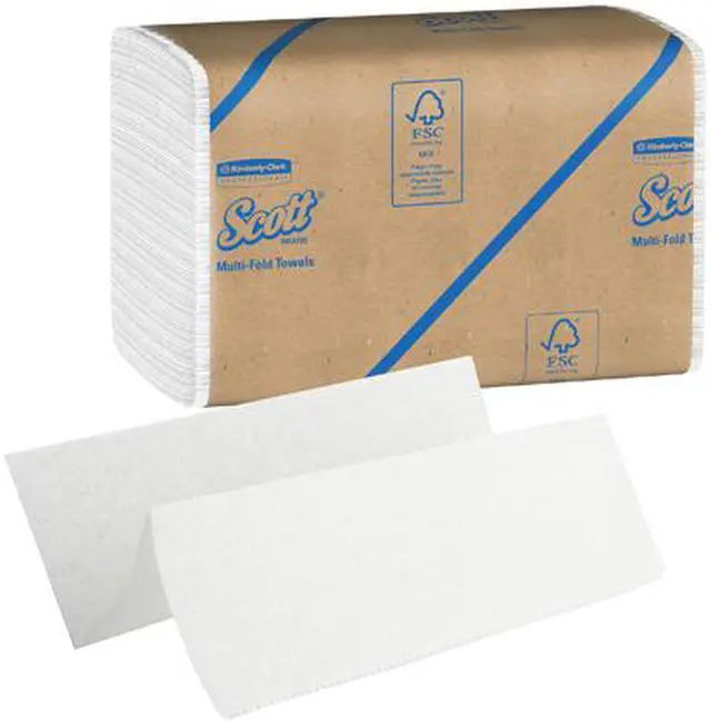 Alt view image 2 of 5 - Scott Multi-Fold Paper Towels 9 1/5 x 9 2/5 250/Pack 16 Packs/Carton 01807
