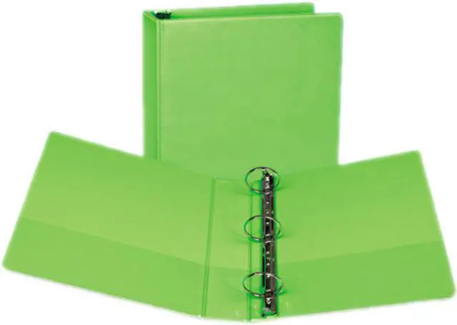 Main image of Samsill Fashion View Binder Round Ring 11 x 8-1/2 2" Capacity Lime 2/Pack U86678