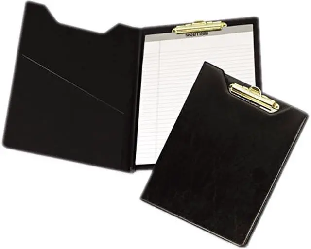 Main image of Pad Holder, Heavyweight Sealed Vinyl, Brass Clip, Inside Front Pocket,