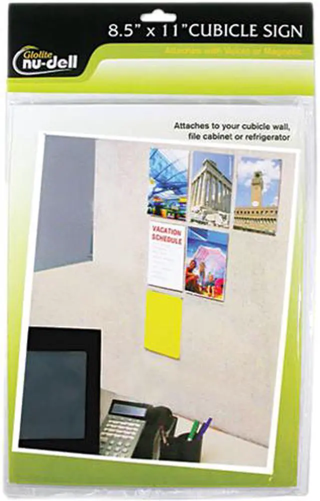 Main image of Clear Plastic All-Purpose Mountable Sign Holder Magnetic/Hook-Loop Horizontal/Vertical Orientation 8.5 x 11 Insert 37085Z