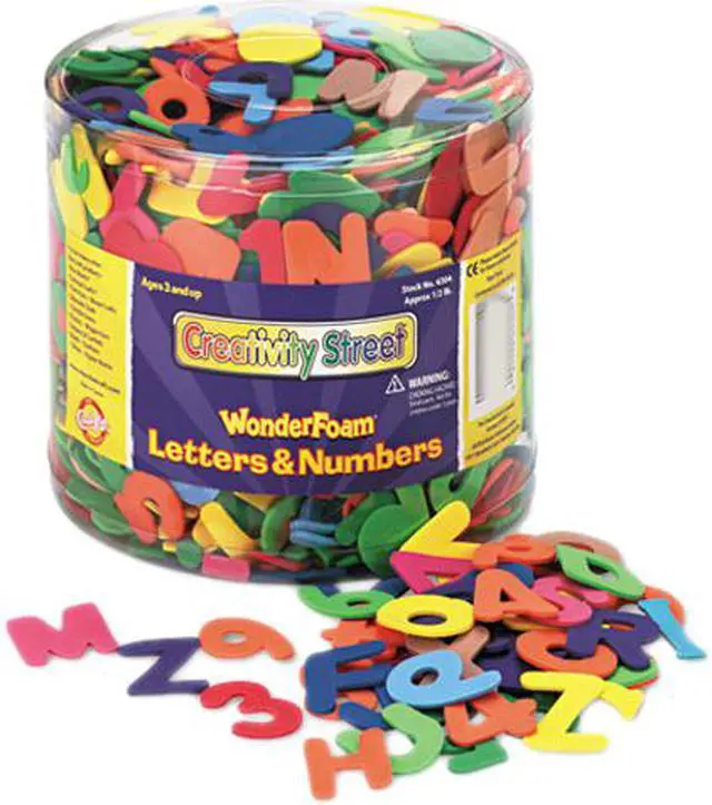Main image of Wonderfoam Letters And Numbers, 1/2 Lb. Tub, Approximately 1,500 Pieces