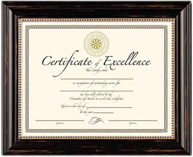 Main image of Genova Document Frame, 8 12/ X 11, Plastic, Black