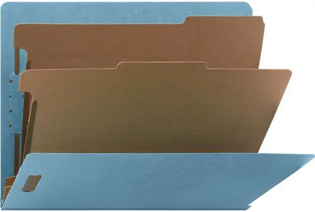 Main image of Nature Saver Classification Folders End Tab Ltr 2-Div 10/BX Blue SP17371
