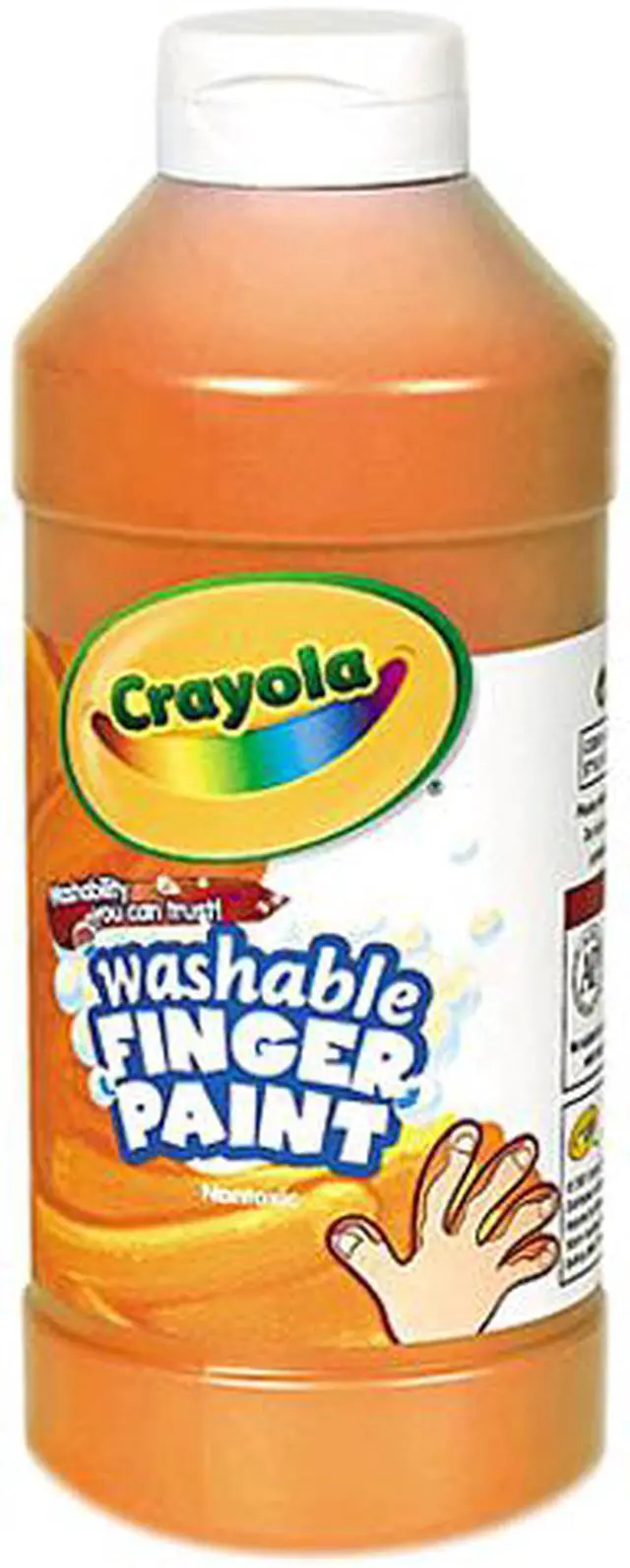Main image of Washable Fingerpaint, Orange, 16 oz