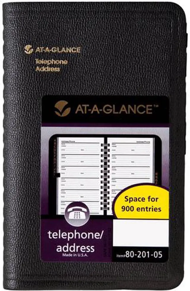 At-A-Glance Telephone/Address Book Wirebound A-Z Tabs 3-3/4