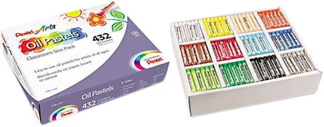 Main image of Pentel PHN12CP Arts Oil Pastels Class Pack, Set of 432, 2.38" Crayon Length - 0.38" Crayon Diameter - 432 / Pack