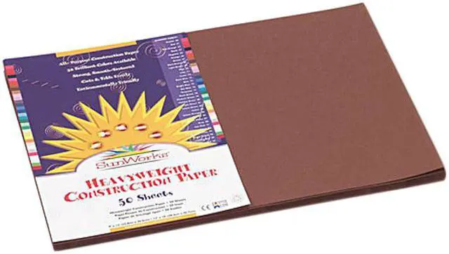 Main image of Construction Paper, 58 Lbs., 12 X 18, Dark Brown, 50 Sheets/Pack
