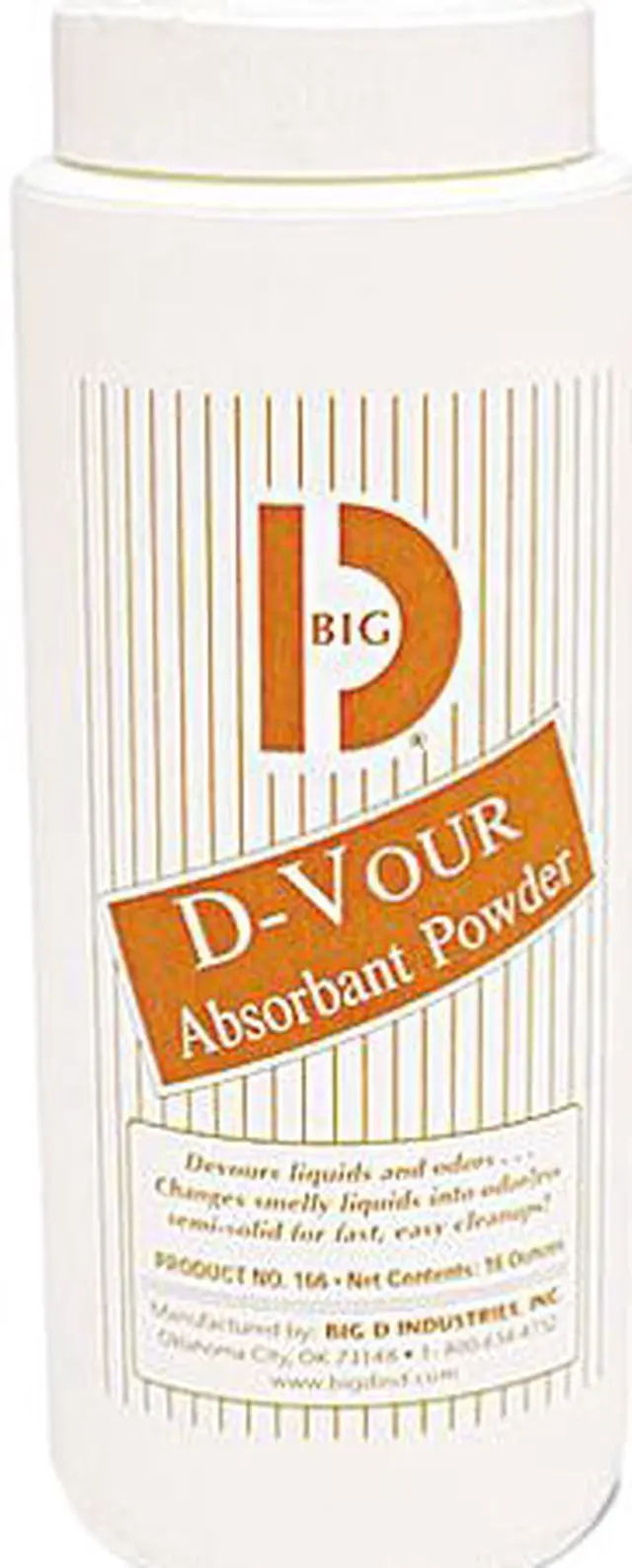 Main image of Big D Industries D-Vour Absorbent Powder, Canister, Lemon, 16oz, 6/Carton 166
