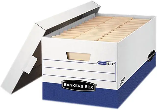 Main image of Fellowes 0063101 - Bankers Box Presto Maximum Strength Storage Box, Ltr 24", 12" x 24" x 10", WE, 12/Carton