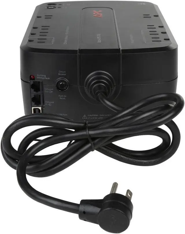 Alt view image 6 of 7 - APC BN700MC Back-UPS 700 VA 8-Outlet Uninterruptible Power Supply (UPS)