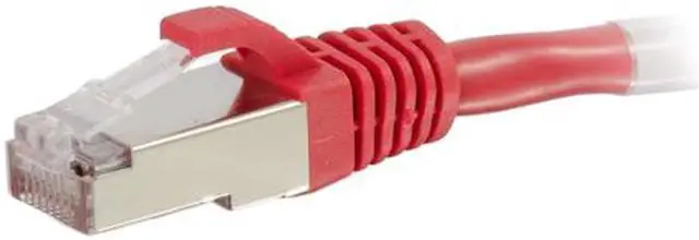 Alt view image 3 of 3 - C2G 3ft Cat6 Snagless Shielded (STP) Network Patch Cable - Red