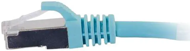 Alt view image 3 of 3 - C2G 00747 8ft Cat6a Snagless Shielded (STP) Network Patch Cable - Aqua - Category 6a for Network Device - RJ-45 Male - RJ-45 Male - Shielded - 10GBase-T - 8ft - Aqua