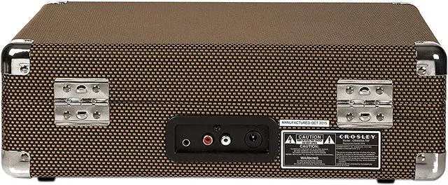 Alt view image 4 of 5 - Crosley Cruiser Deluxe Portable 3 Speed Bluetooth Turntable, Tweed