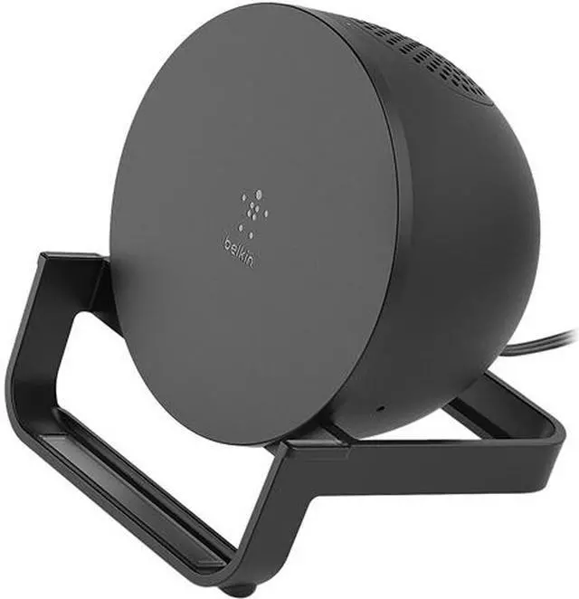 Main image of Belkin Wireless Charging Speaker (Wireless Charging Stand + Bluetooth Speaker) Charge While Taking Video Calls, Streaming Videos, Listening to Music (AUF001TTBK)