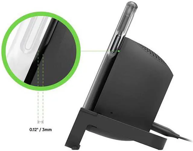 Alt view image 6 of 9 - Belkin Wireless Charging Speaker (Wireless Charging Stand + Bluetooth Speaker) Charge While Taking Video Calls, Streaming Videos, Listening to Music (AUF001TTBK)