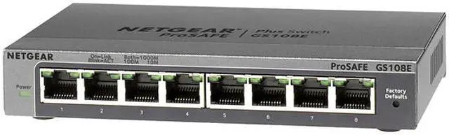 Alt view image 4 of 5 - NETGEAR 8-Port Gigabit Web Smart Managed Plus Switch Pro Safe | GS108E