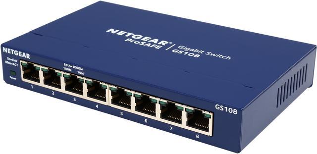 NETGEAR ProSafe 8-Port Gigabit Ethernet Desktop Switch (GS108)
