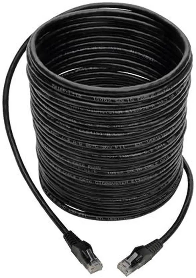 Alt view image 2 of 5 - Tripp Lite Premium Cat6 Gigabit Snagless Molded UTP Patch Cable, 24 AWG, 550 MHz/1 Gbps (RJ45 M/M), Black, 35 ft. (N201-035-BK)