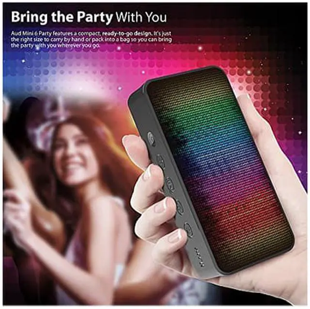 Alt view image 4 of 6 - iLuv Aud Mini 6 Party (Color Changing LED Equalizer Portable Bluetooth Speaker) for Apple iPhone and Samsung