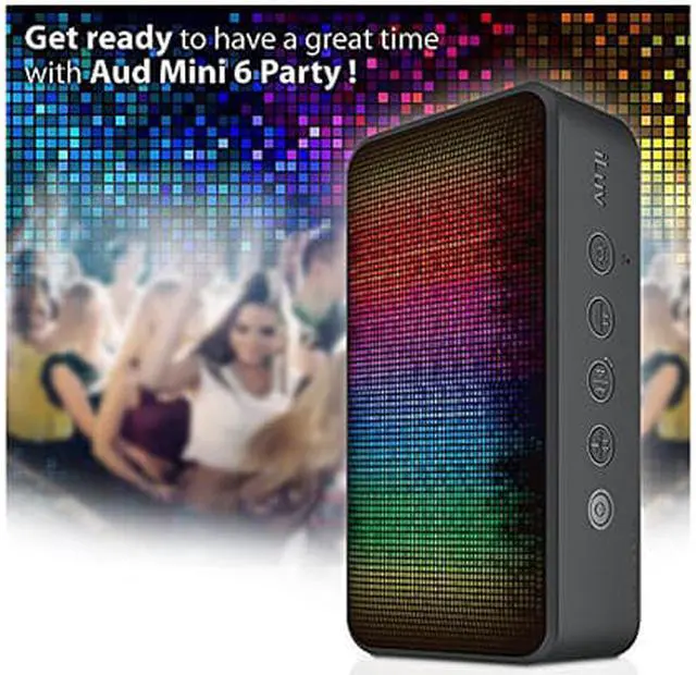 Alt view image 6 of 6 - iLuv Aud Mini 6 Party (Color Changing LED Equalizer Portable Bluetooth Speaker) for Apple iPhone and Samsung