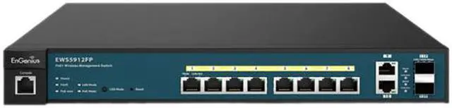 Alt view image 2 of 5 - EnGenius Neutron EWS5912FP 8-Port Managed Gigabit PoE+ Switch with 2 SFP and Uplink ports