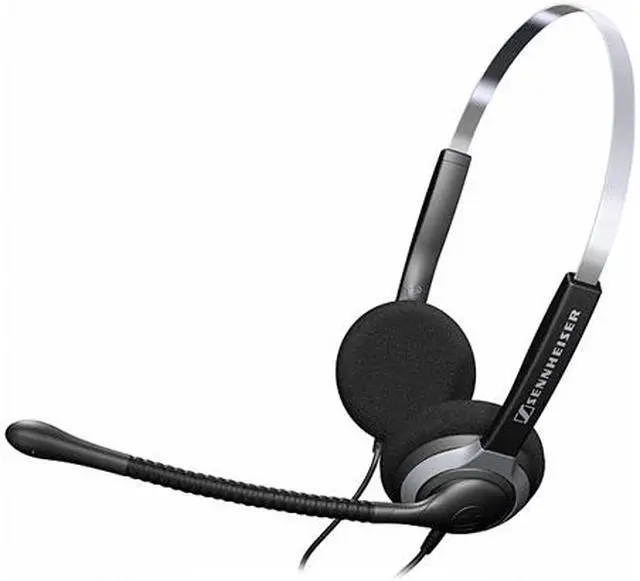 Alt view image 2 of 3 - Over-the-Head SH250 Double-Sided Headset with Omni-Directional Microphone - Black
