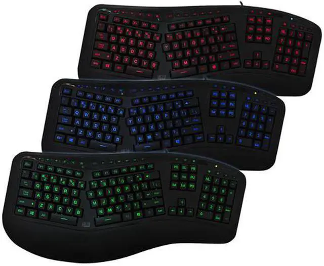 Alt view image 9 of 9 - ERGONOMIC ILLUMINATED KEYBOARD