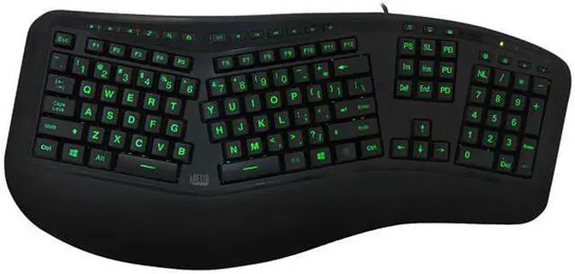 Alt view image 3 of 9 - ERGONOMIC ILLUMINATED KEYBOARD