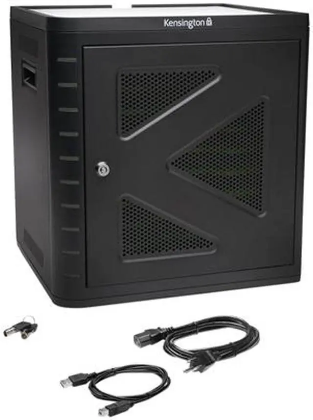 Alt view image 4 of 5 - Kensington Charge and Sync Cabinet for 7-Inch to 10-Inch Tablets, iPad Air, iPad 4/3/2 and Galaxy Tab 3 (K67862AM)
