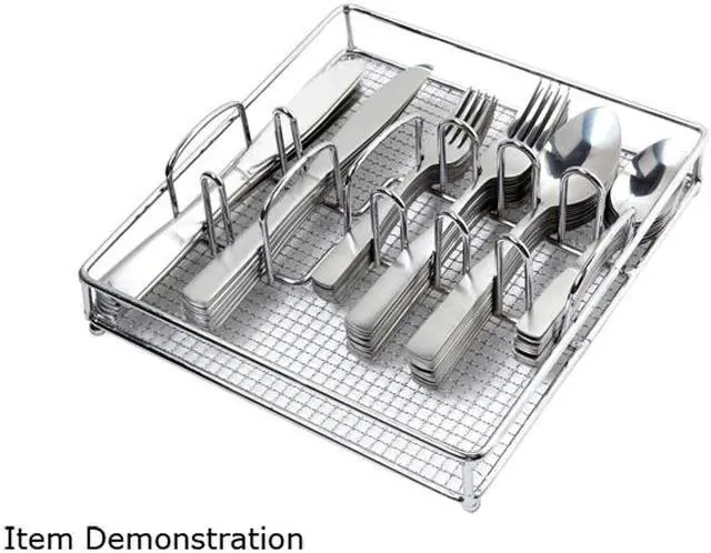 Main image of Gibson Home Abbeville 61 Piece Flatware Set with Wire Caddy