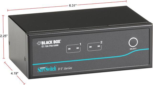 Alt view image 2 of 2 - Black Box ServSwitch KV9622A Dual-Head KVM Switch