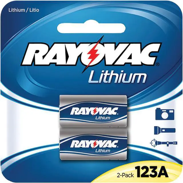 Main image of Rayovac RL123A-2A 3-Volt Lithium 123A Photo Batteries (2 pk)