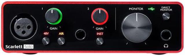 Alt view image 5 of 8 - Focusrite Scarlett Solo 3rd Gen USB Audio Interface — High-Fidelity, Studio Quality Recording, Black/Red