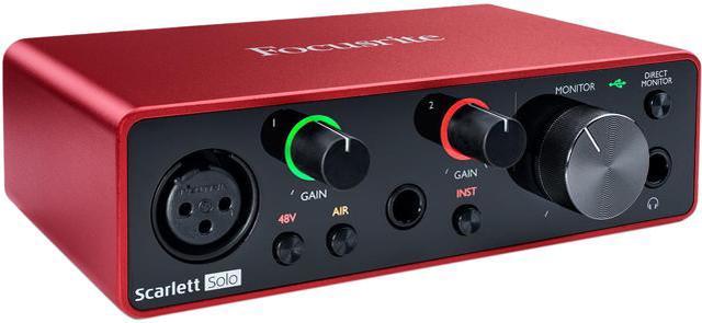 Focusrite Scarlett Solo 3rd Gen USB Audio Interface — High-Fidelity, Studio  Quality Recording, Black/Red