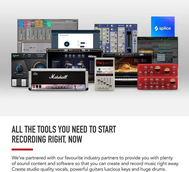 Alt view image 7 of 11 - Focusrite Scarlett Solo 3rd Gen USB Audio Interface for Guitarists, Vocalists, Podcasters or Producers to record and playback studio quality sound, Black/Red
